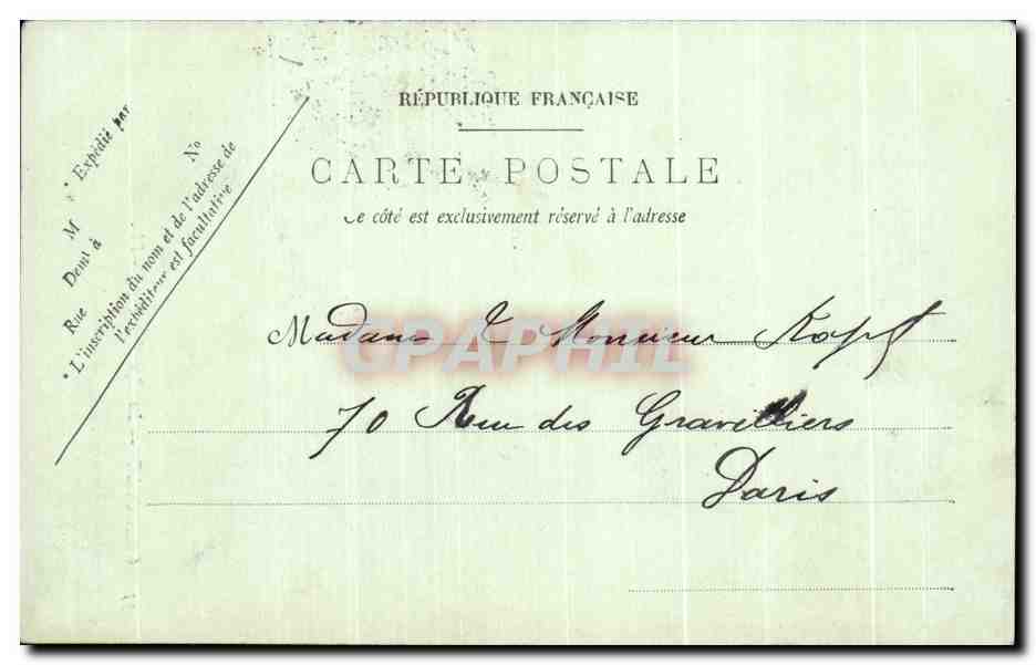 CPA Grenoble La Rue Guy Paper — Back