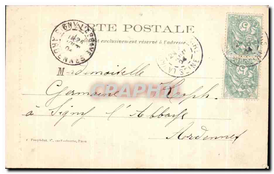 Vincennes — Intérieur du Fort — Allée centrale du Château — éditeur anonyme, n° 45 — Verso