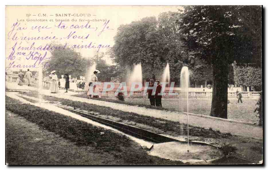 CPA Saint Cloud Les Goulottes et bassin du fer a cheval