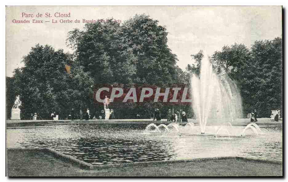CPA Parc de Saint Cloud Grandes Eaux La Gerbe du Bassin des 