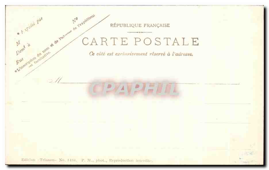 CPA Parc de Saint Cloud Grandes Eaux La Gerbe du Bassin des  — Rückseite