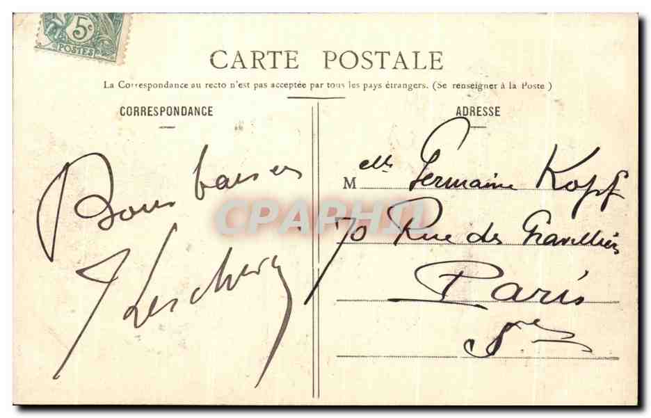 CPA Le Mont Dore Les Cheminees du Diable — Verso