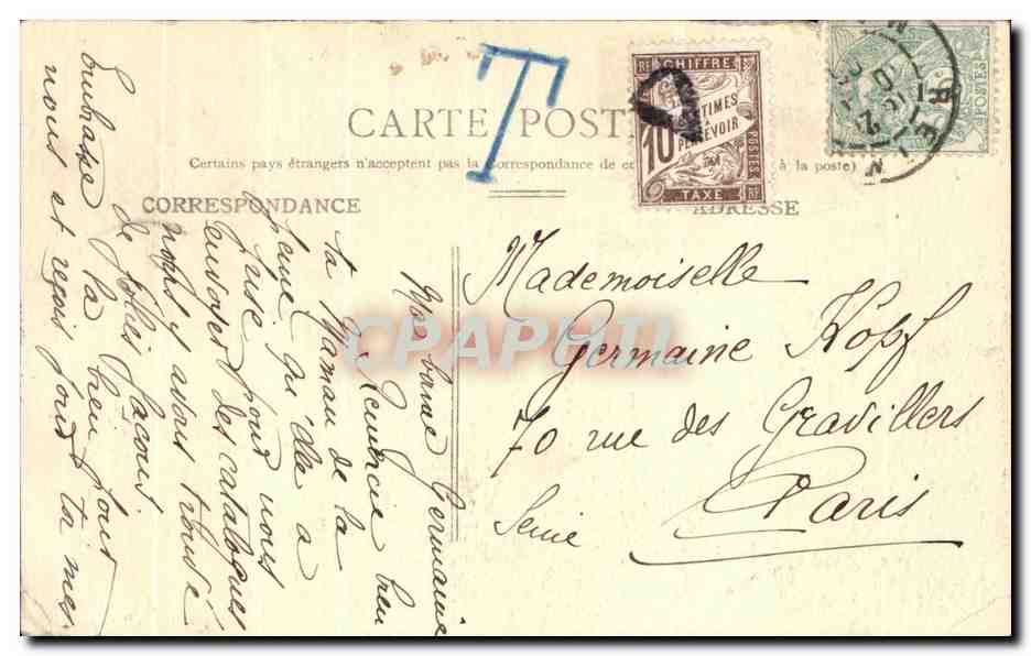 CPA Reims Eglise Saint Maurice — Verso