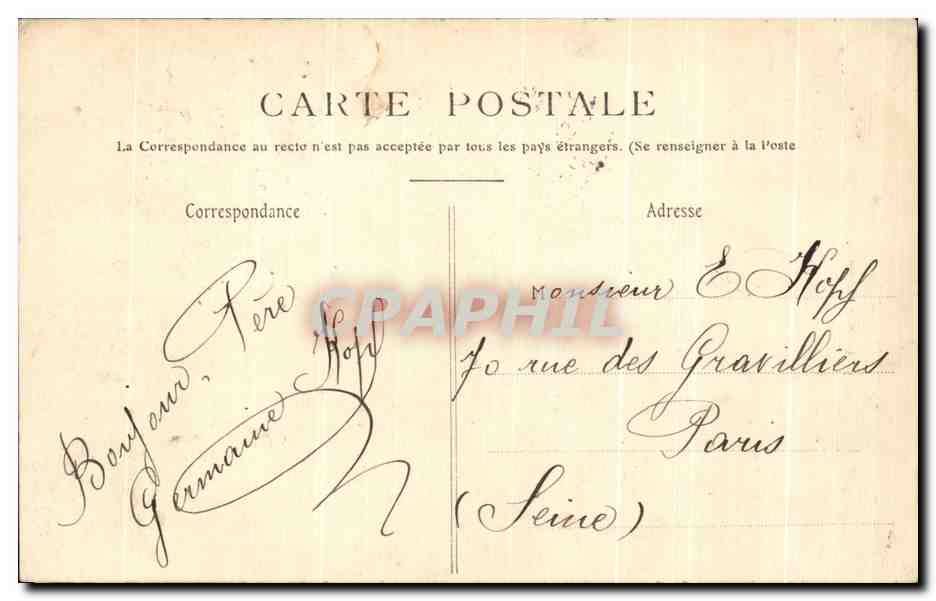 CPA Reims Eglise Saint Remi (Grand Portail) — Verso