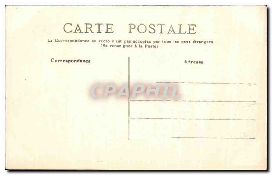 CPA Vincennes Porte principale du Chateau sur la Rue de Paris — Rückseite