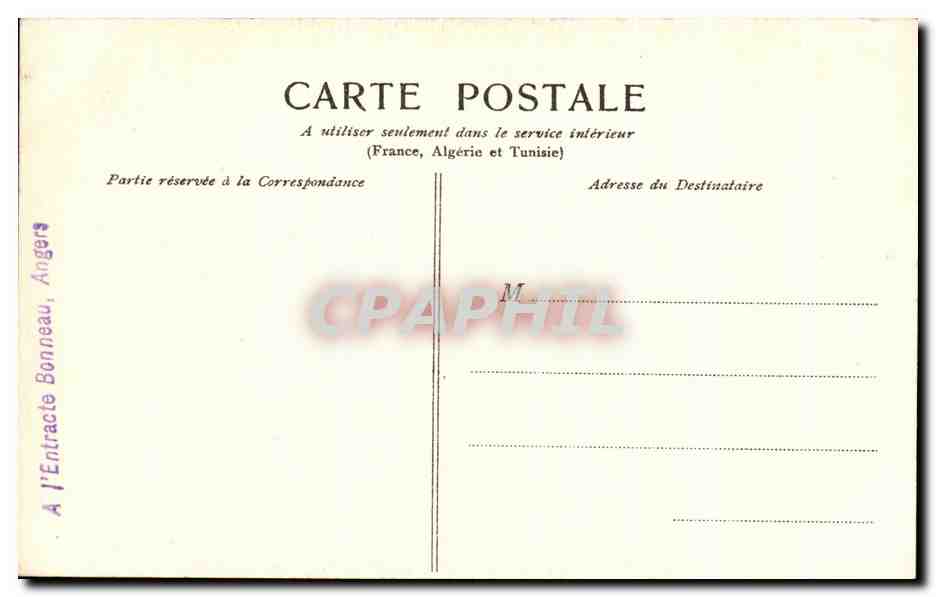 CPA Angers Le Portail de la Cathedrale — Rückseite