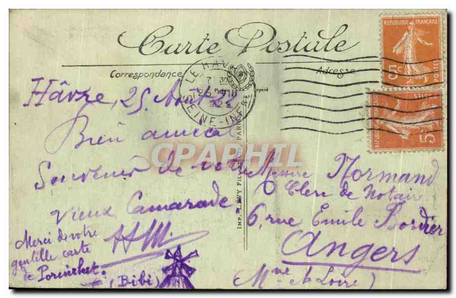 CPA Le Havre Le Transatlantique France Le Salon Mauresque The Moresque Saloon — Verso