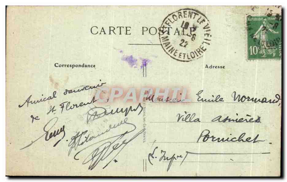 CPA Coiffes Angevines La Fleur du Pays d Anjou Satin de fleur exquiseFolklore  — Verso