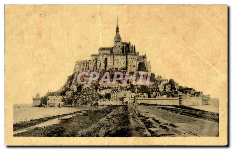 Mont Saint-Michel — Vue générale face sud — Édition des Monuments Historiques, Paris