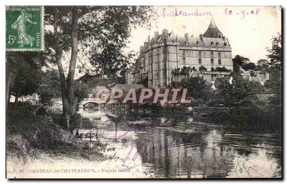 Château de Châteaudun — Façade Ouest — G.P. 46