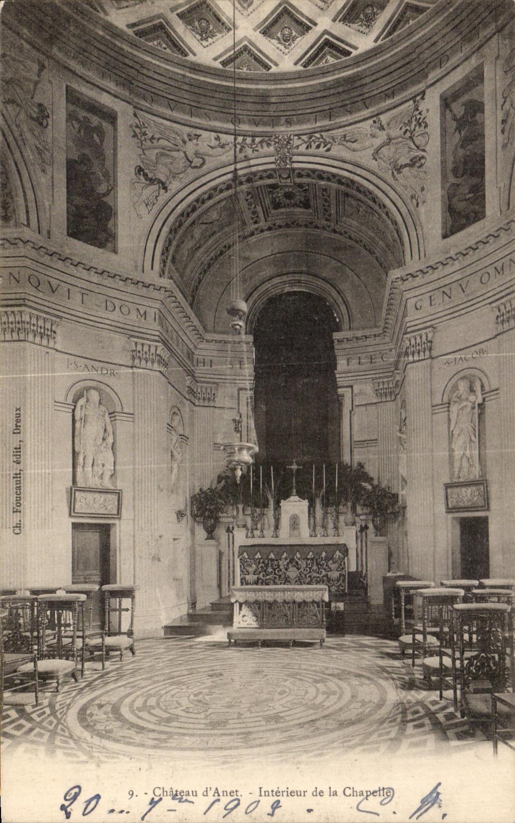 Château d'Anet — Intérieur de la Chapelle — Ch. Fonceau, édit., Dreux, n°9