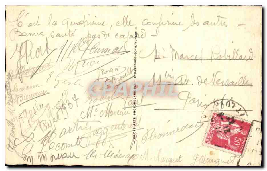 CPA Dreux Grand Rue et I Hotel de Dille — Verso