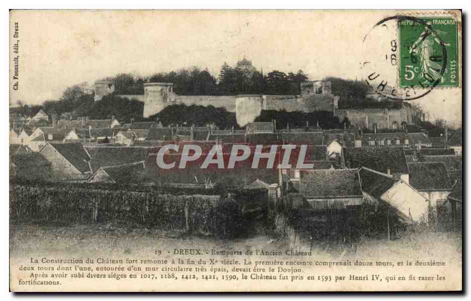Dreux - Remparts de l'Ancien Château — Ch. Fournail, édit., Dreux, n°19