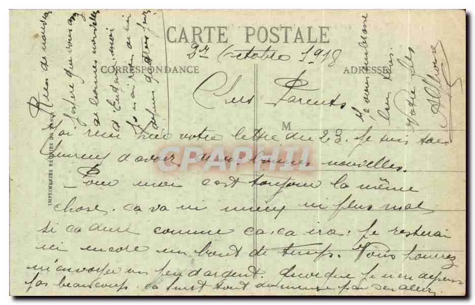 Dreux — Vue générale prise de la Chapelle Saint-Louis — Ch. Joueault, édit., Dreux — Rückseite