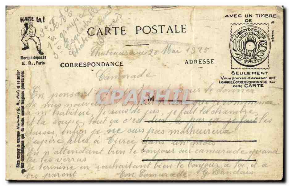 CPA La Gourmandise Militaria Les sept peches capitaux du soldat — Verso