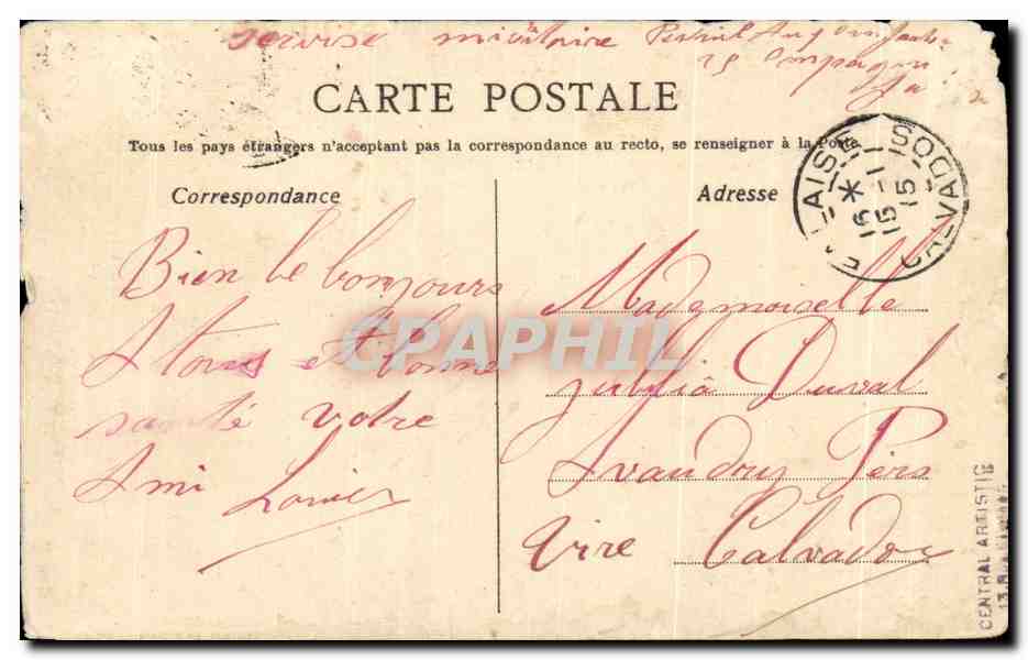 CPA Biere De la Meuse Militaria Soldats  — Verso