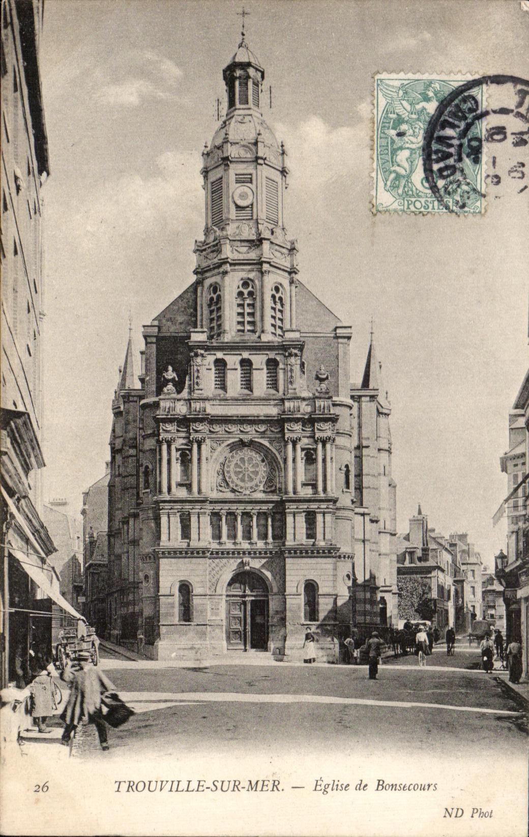 CPA Trouville Sur Mer Eglise de Bonsecours