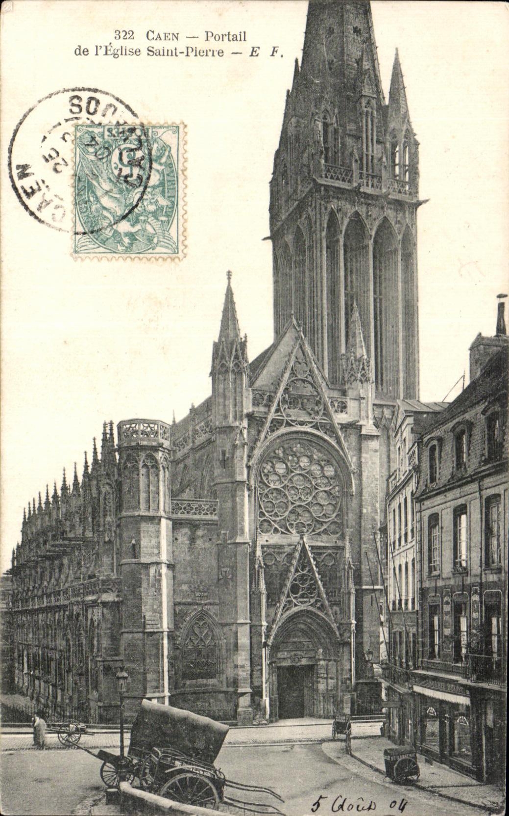 CPA Caen Portail de L Eglise Saint Pierre