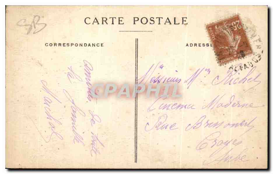CPA Trouville Contre Jour Dant Les Roches noires — Verso
