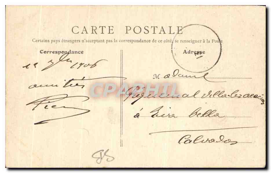 CPA Luc Sur Mer Chapelle Du Petit Enfer — Verso