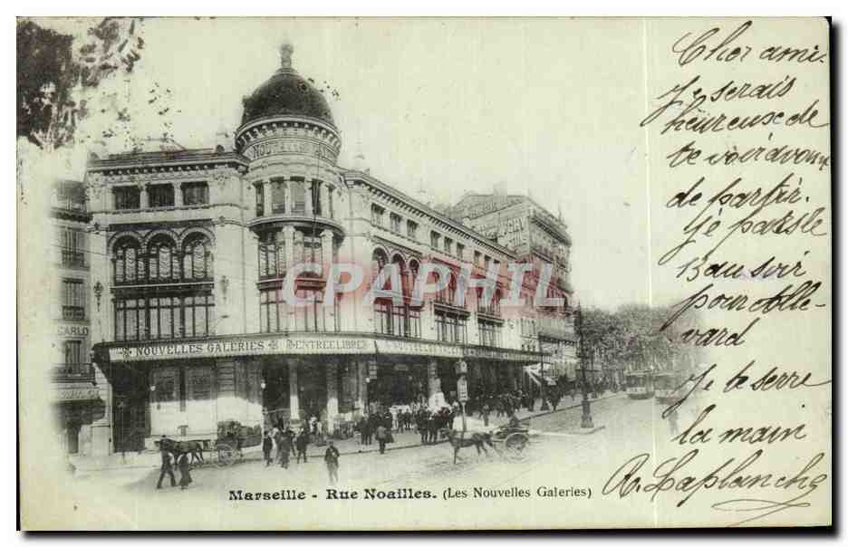 CPA Marseille Rue Noailles Les Nouvelles Galeries 