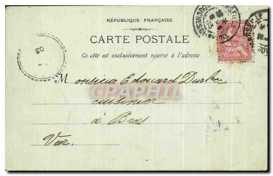 CPA Marseille Rue Noailles Les Nouvelles Galeries  — Rückseite