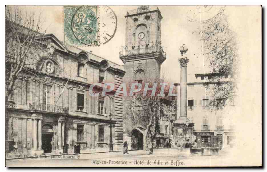 Aix-en-Provence — Rathaus & Turm — A. Drayon Edit. Hourelly