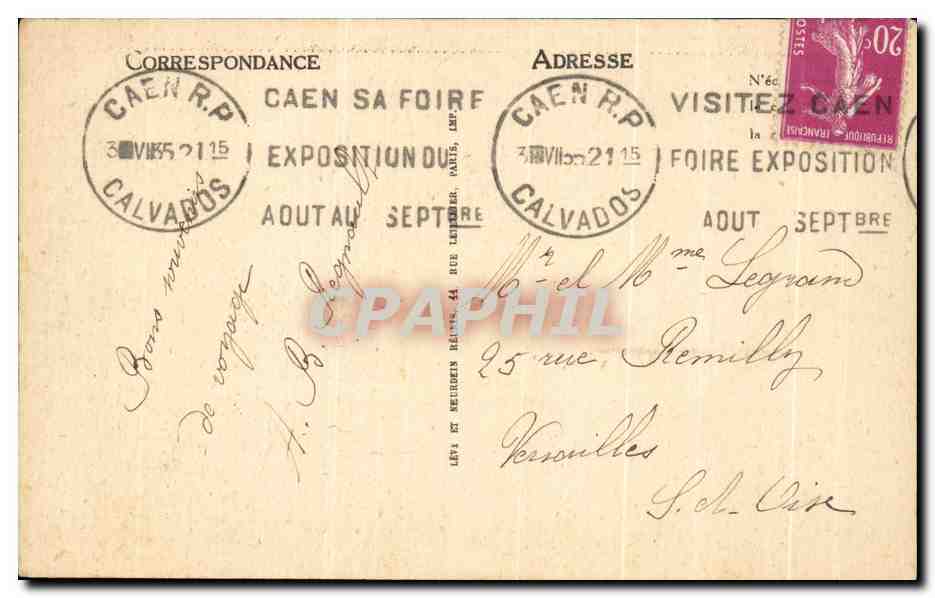 Caen — La Caserne du Château — Vue de Saint-Pierre — LL — Verso