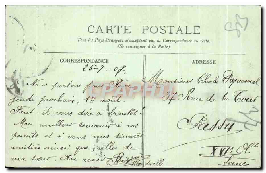 CPA Caen La Grande Clef de Voute de St Pierre — Verso