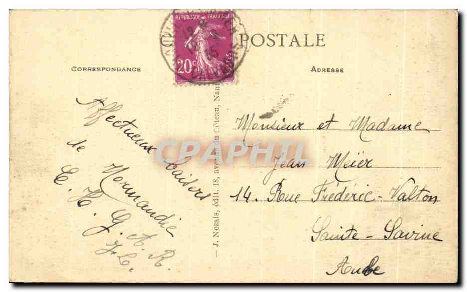 CPA Trouville Vue Generale Vers Deauville a Droite le Casino — Verso