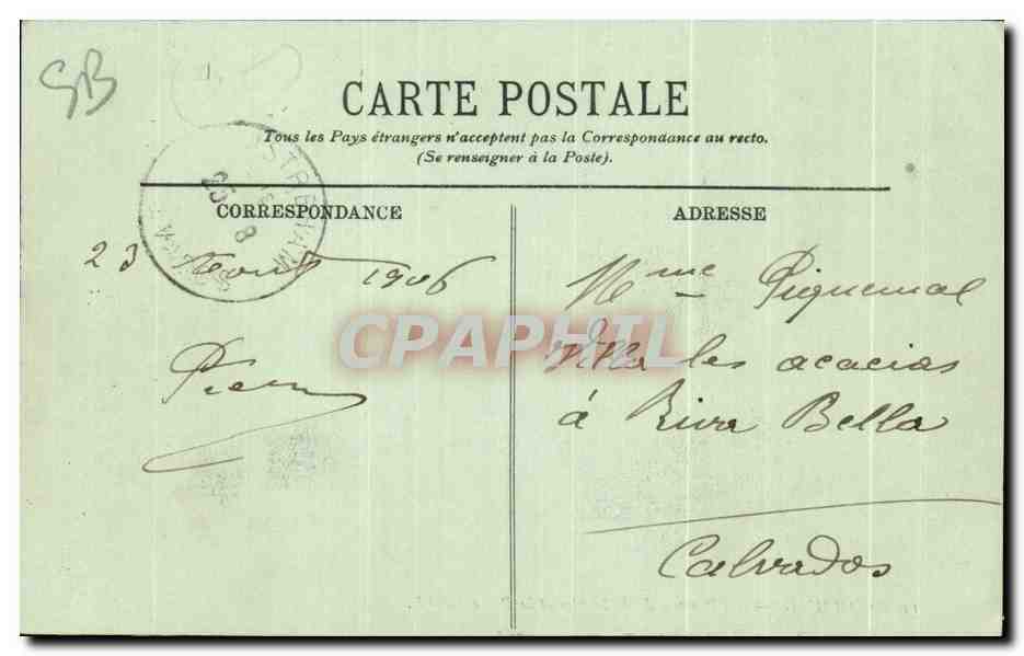CPA Cabourg La Promenade de la Mer et la Plage — Rückseite
