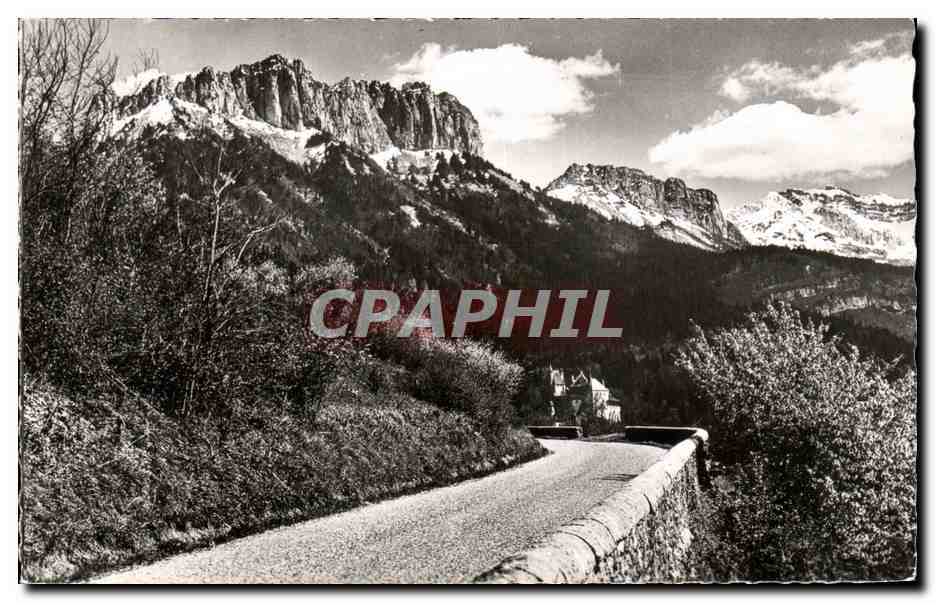 Menthiôn-Saint-Bernard — Route du Col de Bluffy, le Château, les Dents de Lanfon et la Tournette — Éditions G. Meurchet, Annecy, n°703
