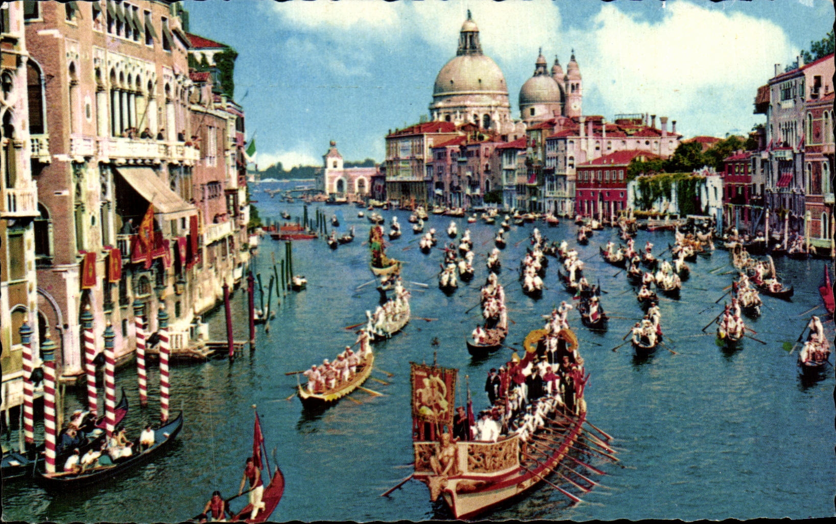 CPA Venezia Canal Grande e Regatn Storiea Grand canal and Regatta