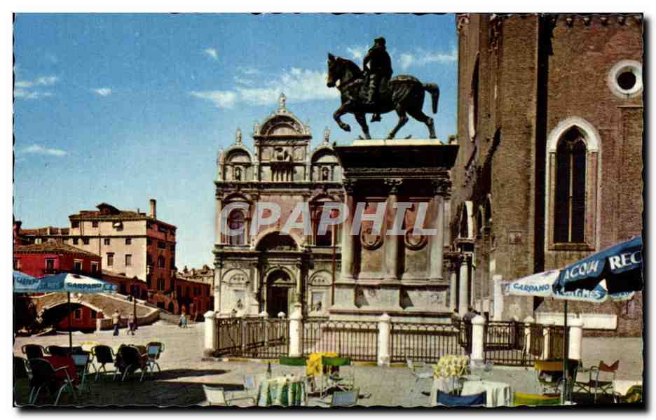 CPA Venezia Monumento al Colleoni THe Colleoni Monument