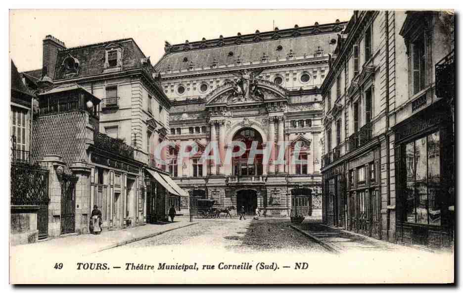CPA Tours Theatre Municipal rue Corneille
