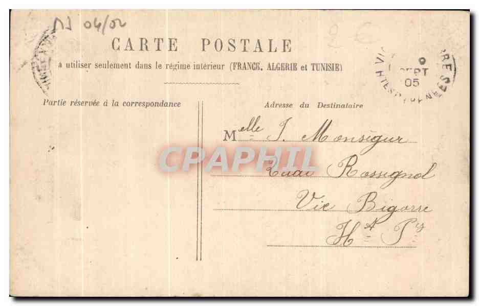 CPA Bordeaux Eglise Saint Ferdinand — Verso