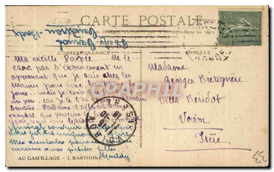 CPA Bordeaux La grosse cloche Velo  — Verso
