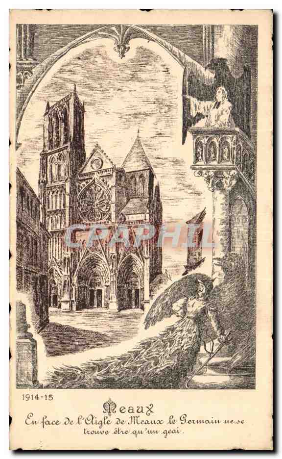 Meaux — Cathédrale de Meaux avec le Germain — Impr. L. Fontaine, 23 Rue Prud'homme, Paris