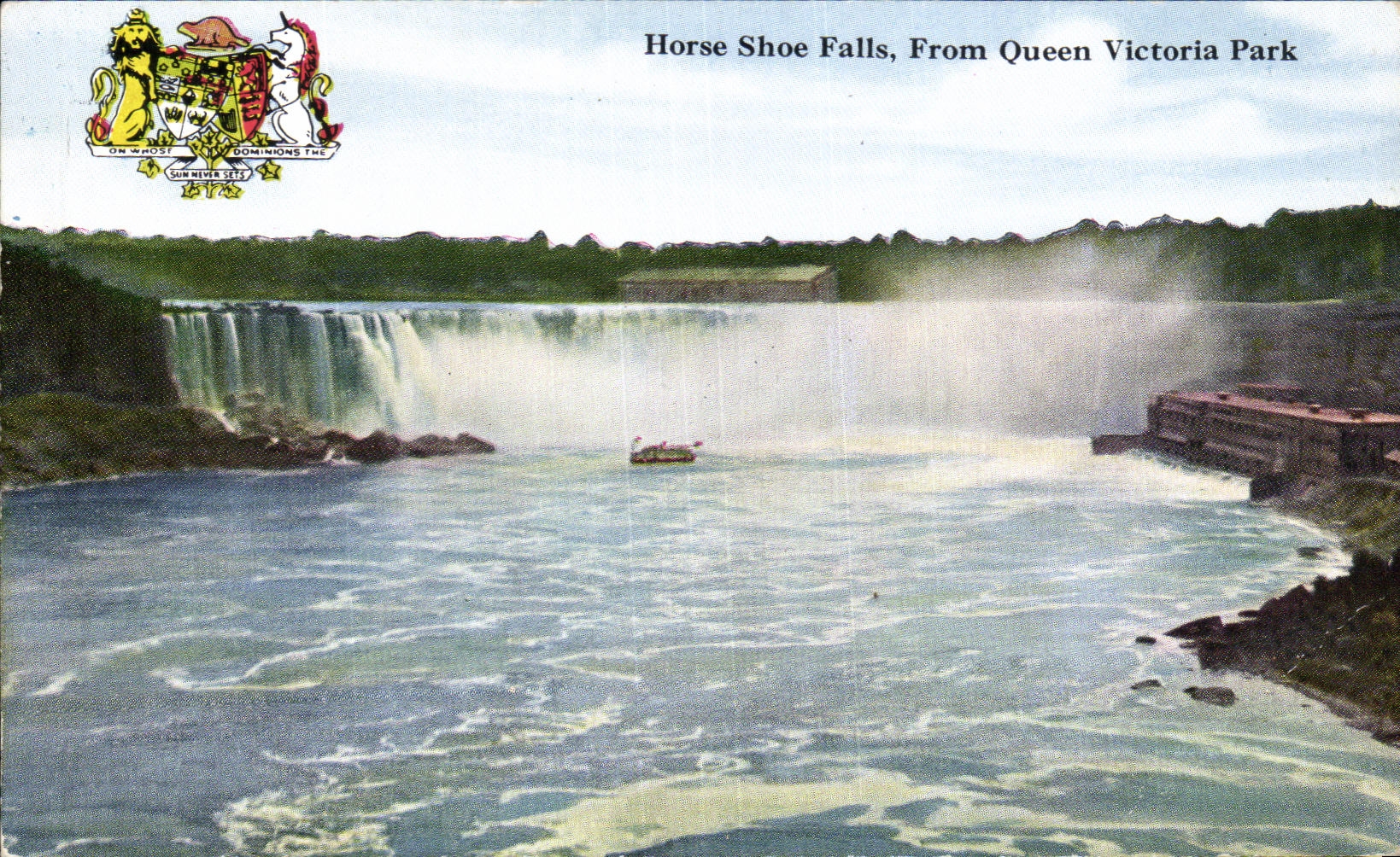 CPA Horse Shoe Falls From Queen Victoria Park