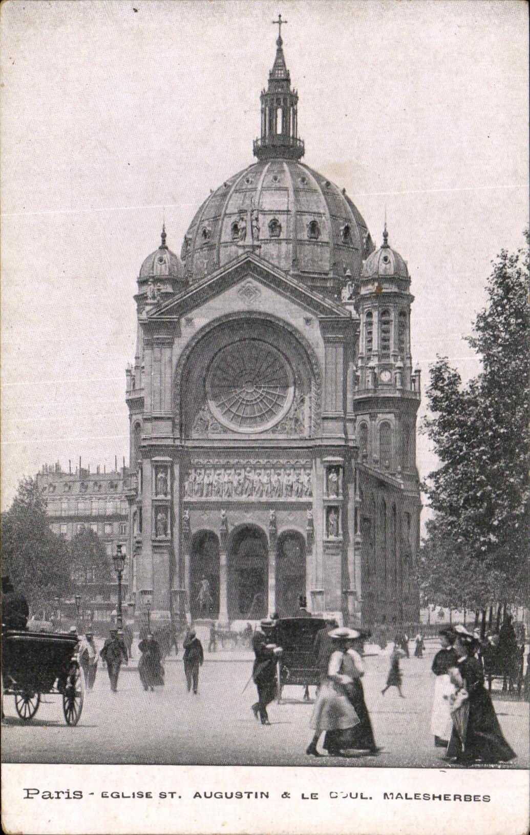 CPA Paris Eglise St Augustin Le Boul Malesherbes