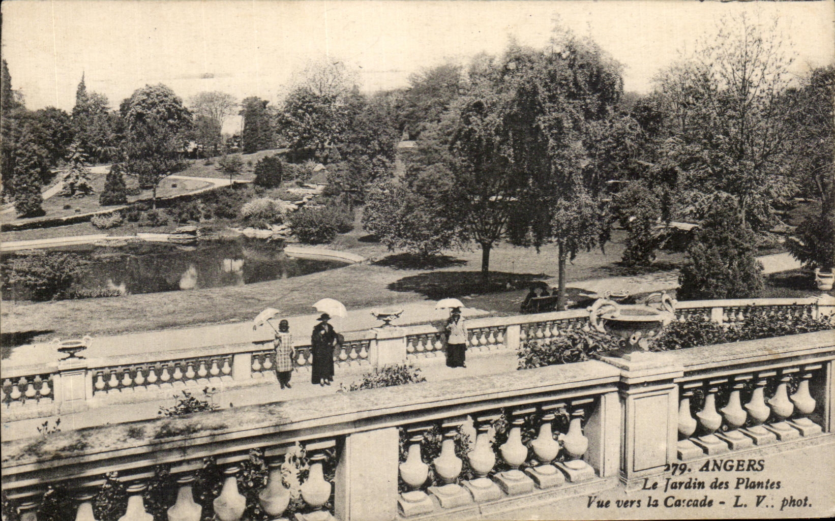 CPA Angers La Jardin des Plantes Vue vers la Cascade 