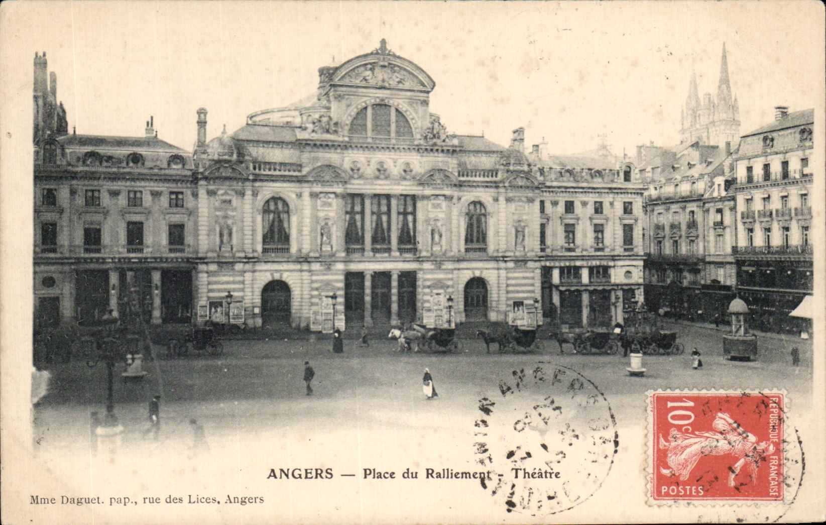 CPA Angers Place du Ralliement Theatre