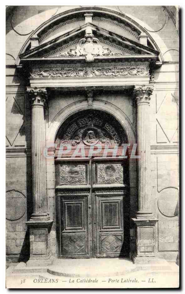 CPA Orleans La Cathedrale Porte Laterale