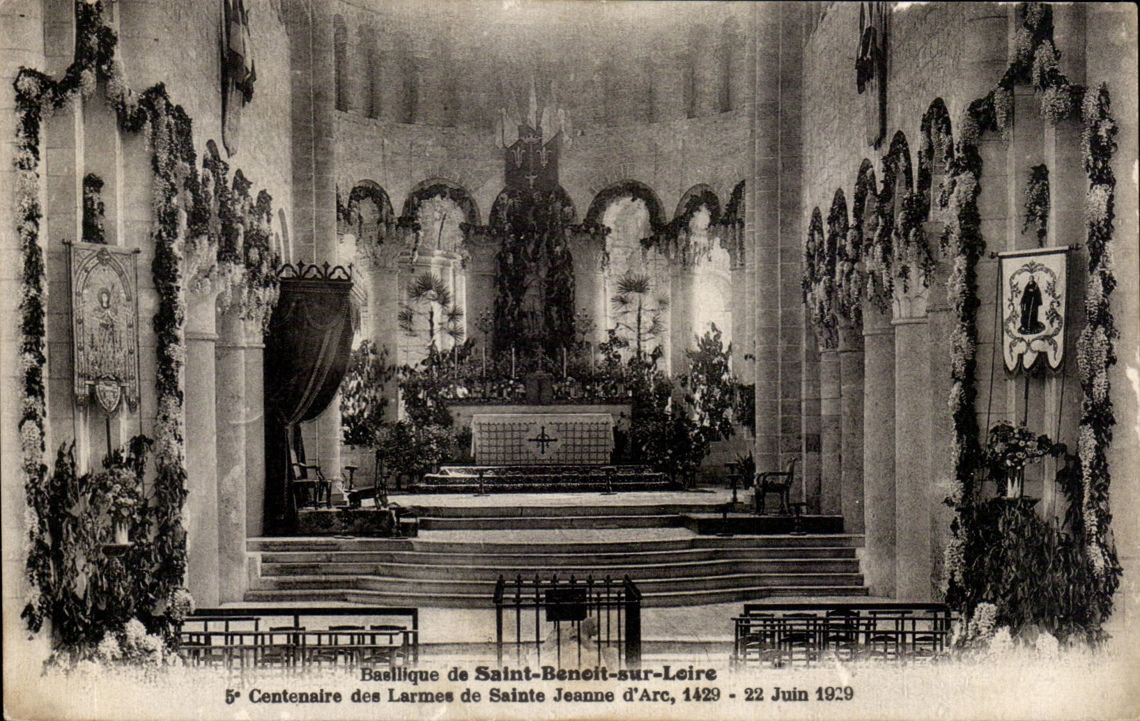 Basilique de Saint-Benoît-sur-Leire — 5e Centenaire des Larmes de Sainte Jeanne d'Arc — 22 Juin 1929