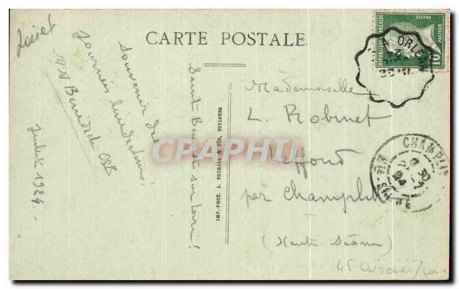 St-Benoît-sur-Loire — La Crypte (Xe) — Cuiché Beaujouan — Verso