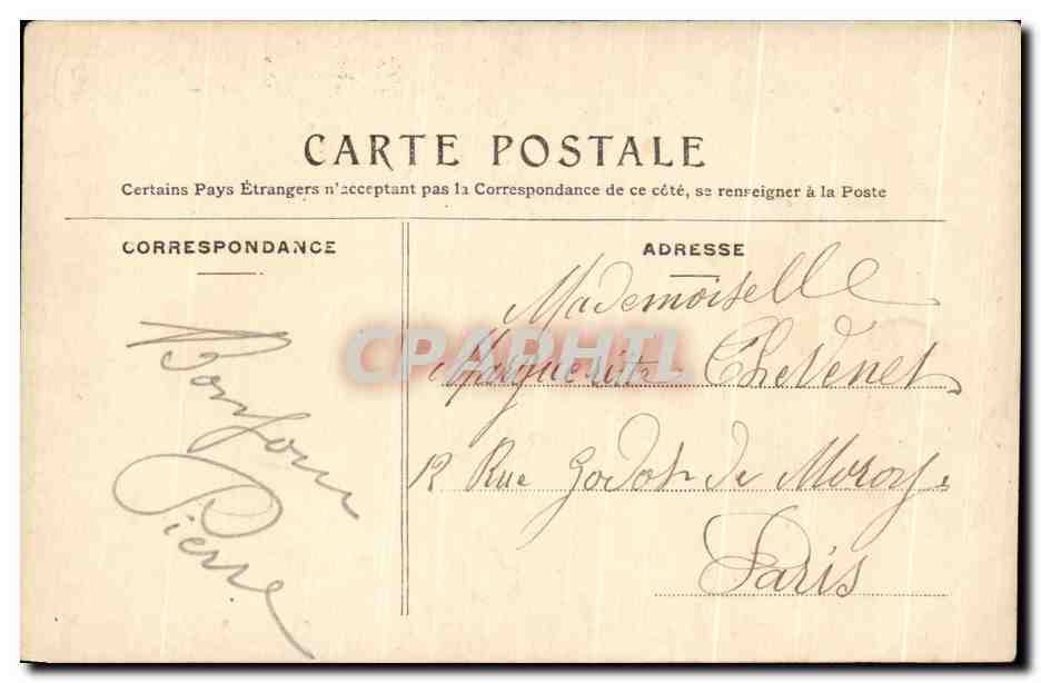 CPA Montargis Jardin Durzy La Grotte — Rückseite