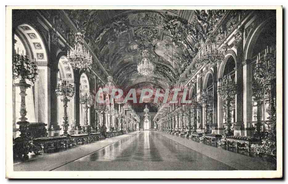CPA Schloss Herrenchiemsee Groffe Splegelgalerie The great Mirror Gallery