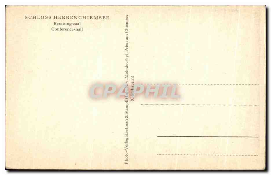 CPA Schloss Herrenchiemsee Beratungssaal Conference hall — Back