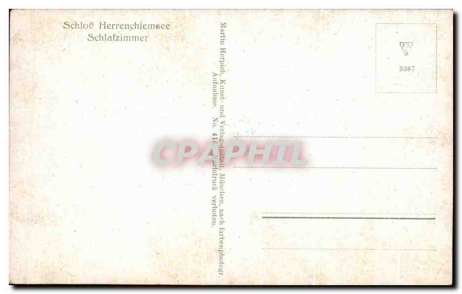 CPA Schof Herrenchiemsee Schlafzimmer — Back