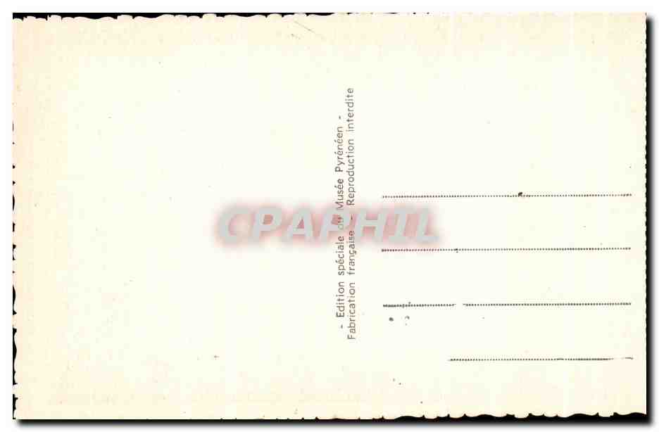 CPA Lourdes Le Chateau Fort Pont levis — Verso